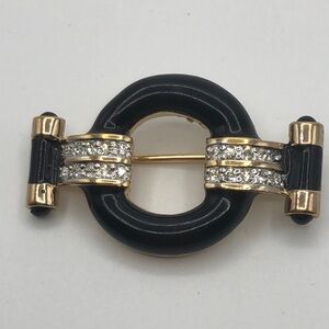 Elegant Panetta Brooch Vintage Classy Art Deco EC Signed Panetta